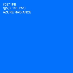 #0371FB - Azure Radiance Color Image